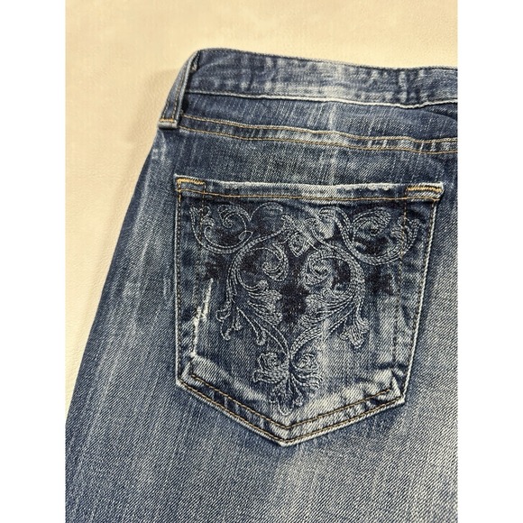 Big Star Women's Sweet Low Boot Jeans Medium Wash Distressed Made In USA Size 30 - Picture 8 of 13